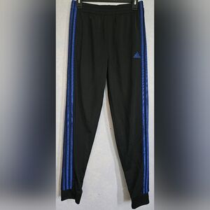 Adidas Black Blue Striped Joggers 18/20